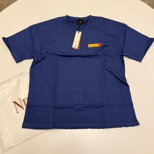 Nude Project Classic Broken Tee Navy Cotton Men's T-Shirt Large